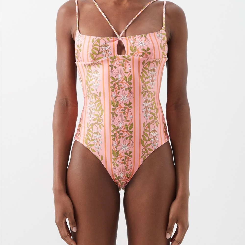 Agua by Agua Bendita Boliviana Floral Cutout Swimsuit Size M